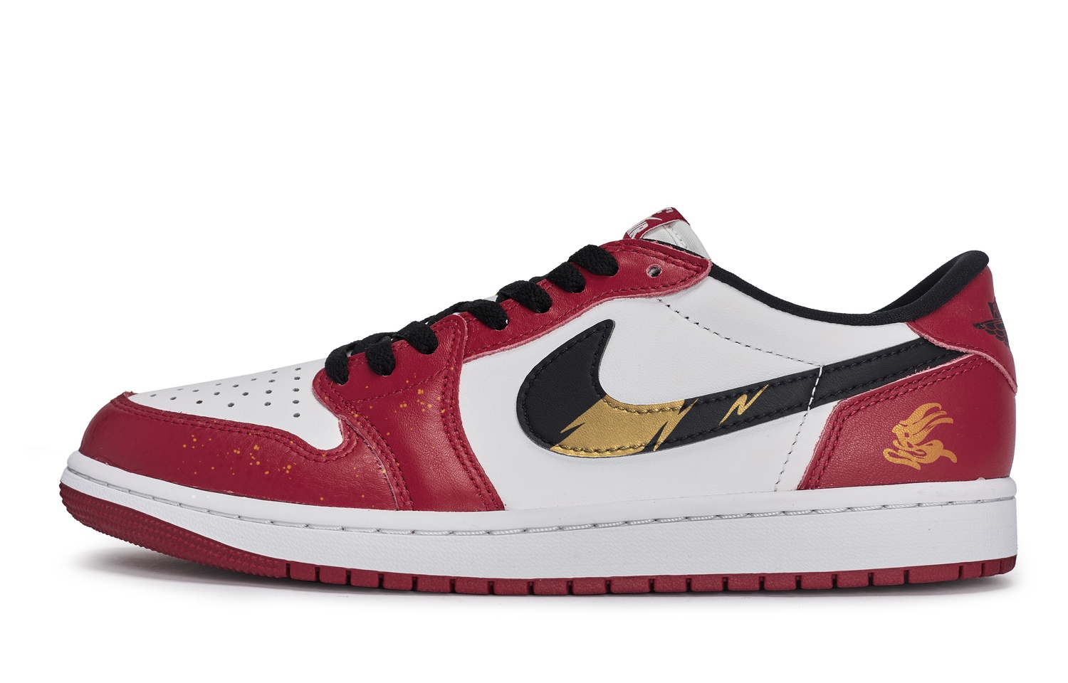 

Jordan Air 1 811 Manufacturing, Smooth Sailing Low top Vintage Basketball Shoes Unisex Black White Red