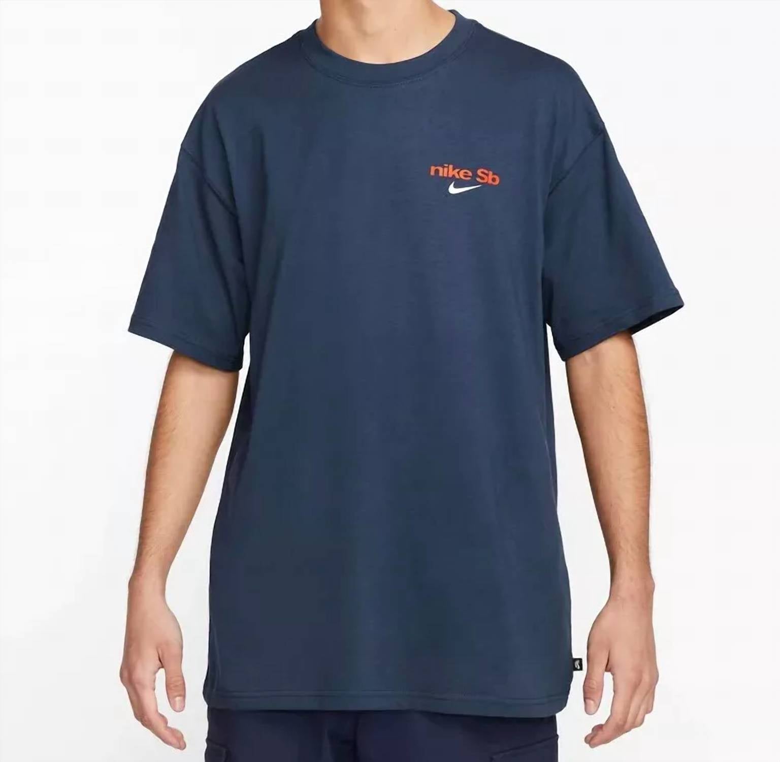 

Футболка мужская Sb Skate Stacked Logo в цвете Midnight Navy Nike