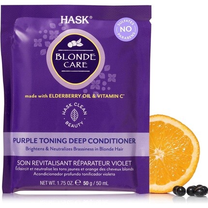 

HASK Blonde Care Фиолетовый тонизирующий кондиционер 50 мл