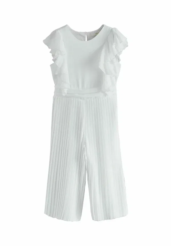 Комбинезон для девочки Regular fit pleated ruffle flower girl jumpsuit Next, белый