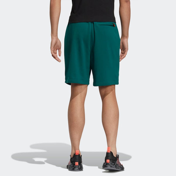 Шорты men's originals solid color micro mark loose athleisure casual sports shorts forest green Adidas, мультиколор — фото 3