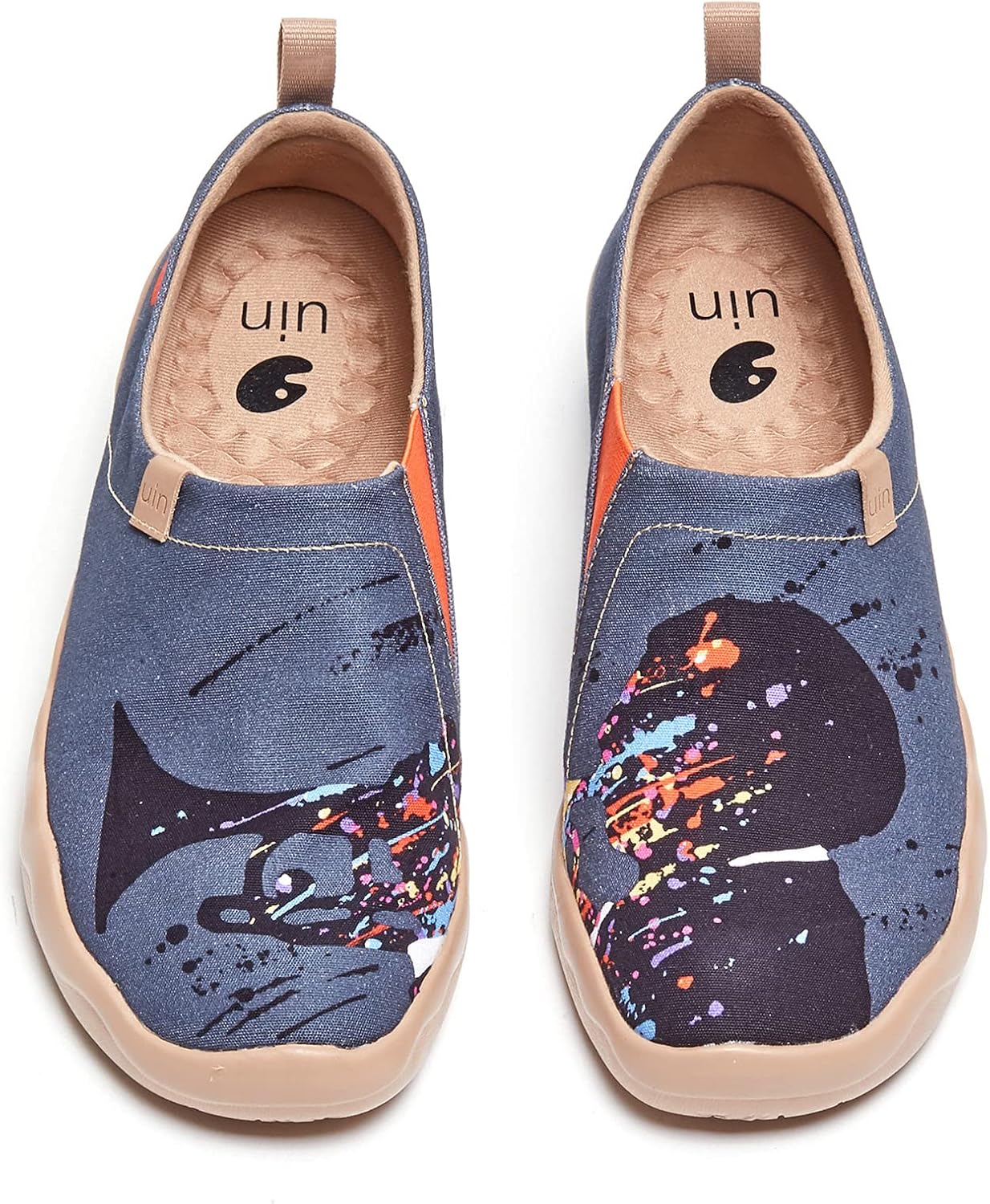 

Мужские лоферы UIN, раскрашенные туристические туфли, слипоны для прогулок, повседневные легкие удобные модные кроссовки Toledo Destination, Jazz Passion