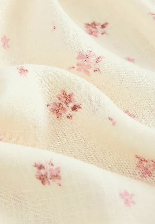 Блуза свободного кроя Next, cream ditsy floral print, кремовый цветочный принт — фото 3