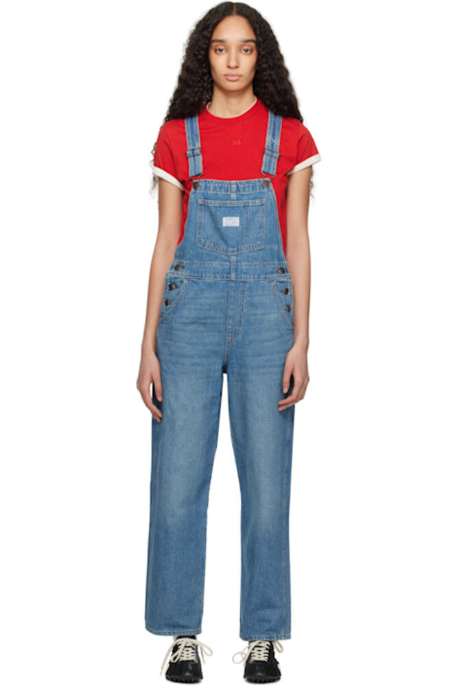 

Синий винтажный джинсовый комбинезон Levi's