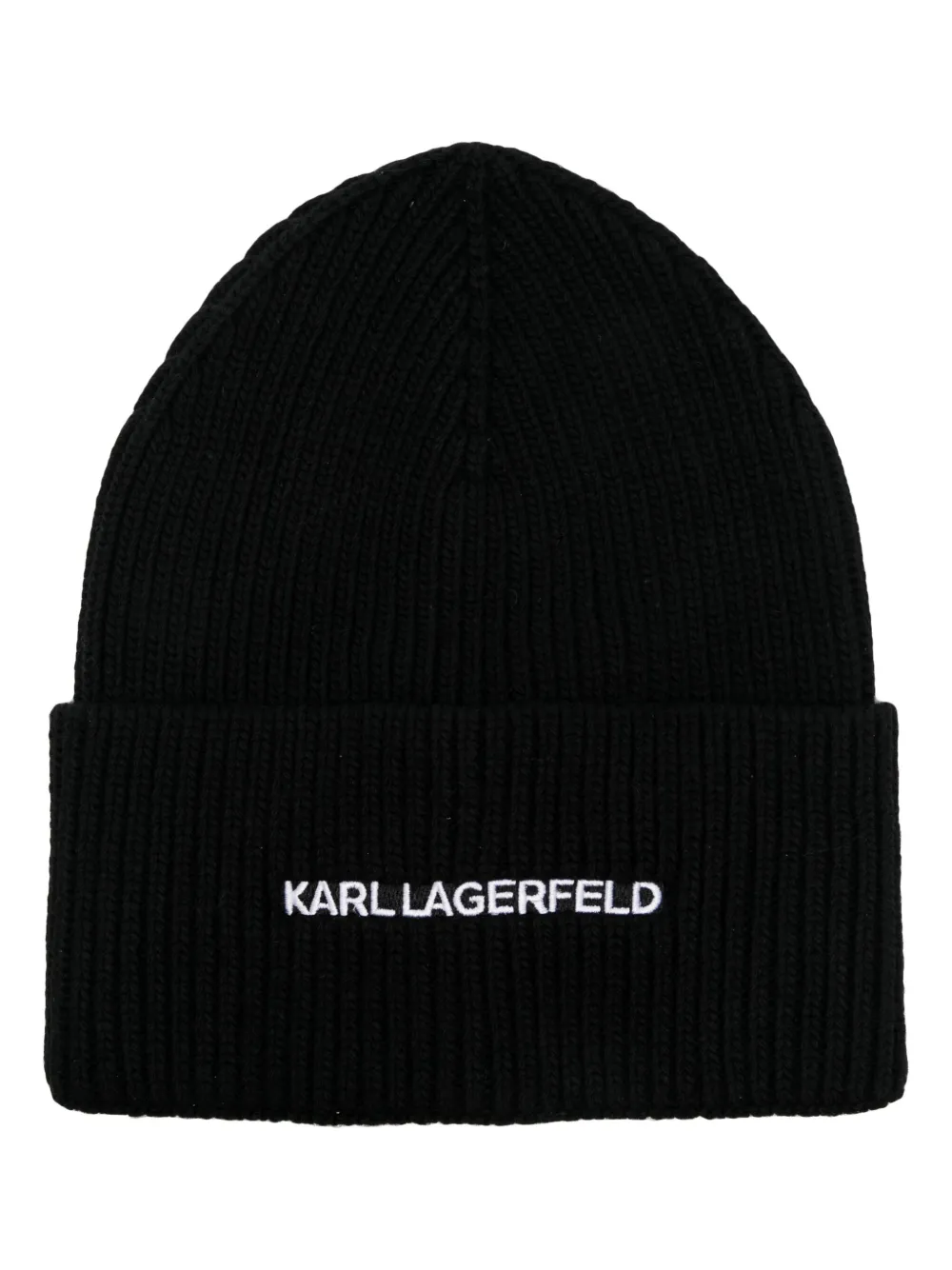 

Шапка бини Essential с логотипом KARL LAGERFELD, черный