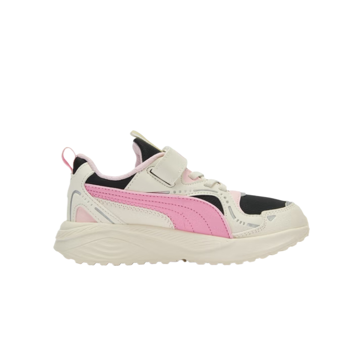 PUMA Нескользящие детские повседневные ботинки ecru, pink, black kids' — фото 2