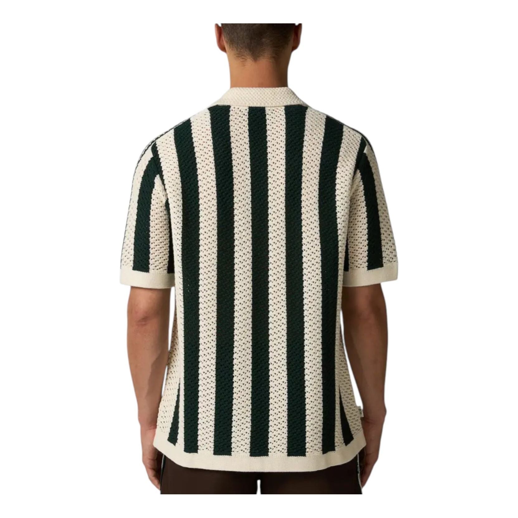 Поло adidas x CLOT by Edison Chen Knit Polo Shirt 'Dark Green' — фото 3