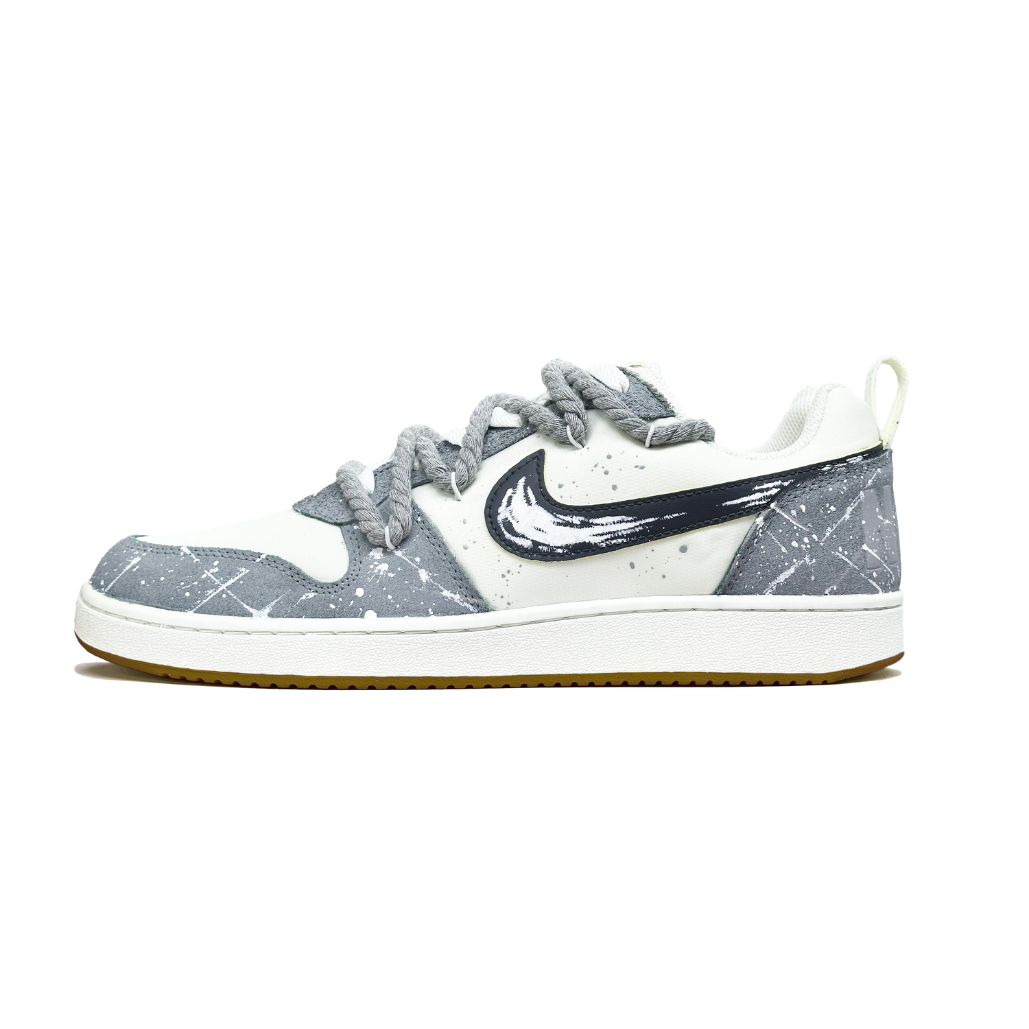 

Nike Кроссовки для скейтбординга Court Borough Floating Light And Gentle Dreams Abrasion Resistant Low top мужские бело-серые