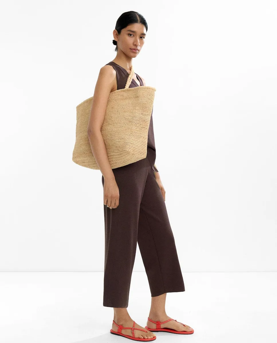 

Женские свободные капри однотонные Parfois, коричневый