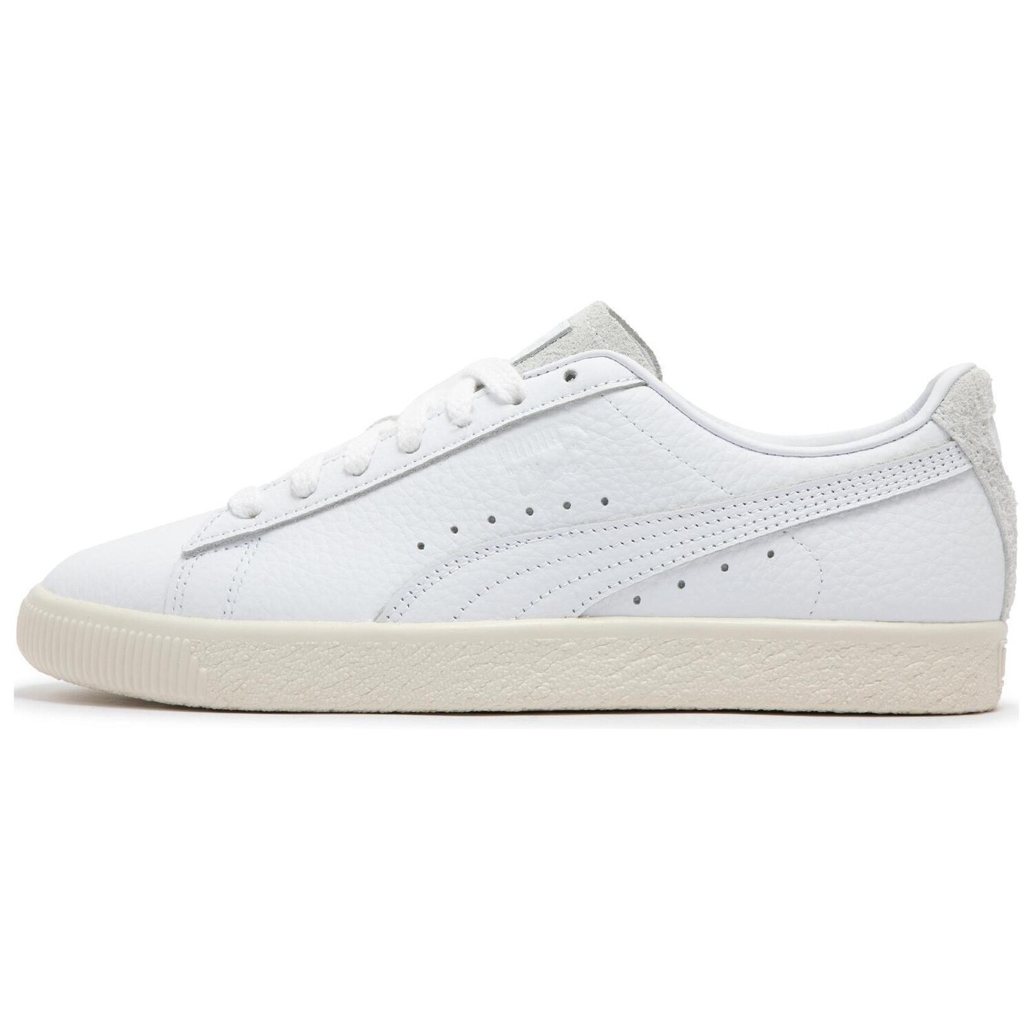 

Кроссовки Puma Clyde Premium Skateboarding Shoes Unisex Low-top Puma White - Rice White, цвет Puma White - Rice White