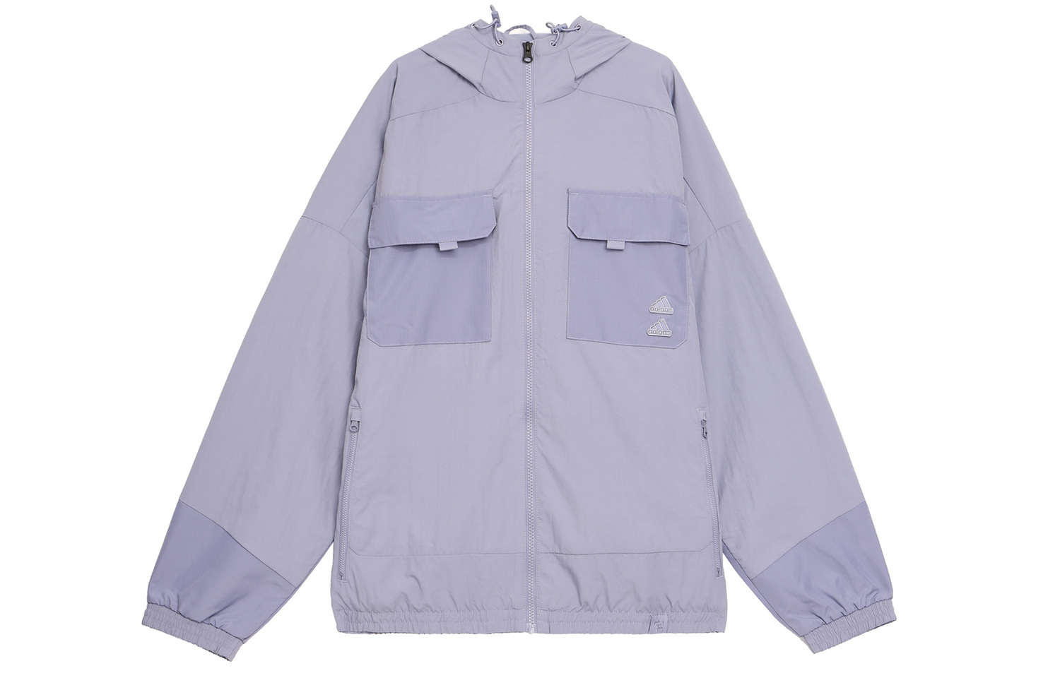 Adidas Мужская куртка серебристо-серая с фиолетовым, Silver Gray Violet — фото 3
