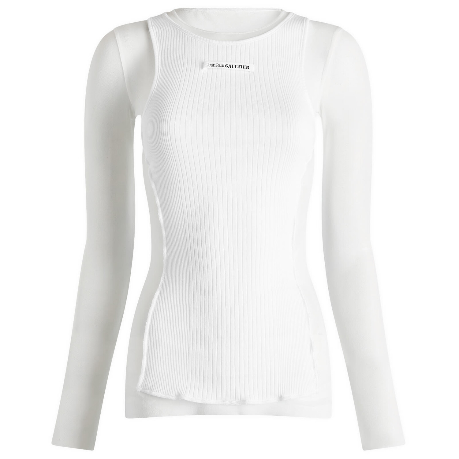 

Лонгслив Jean Paul Gaultier Logo Layered Vest, белый