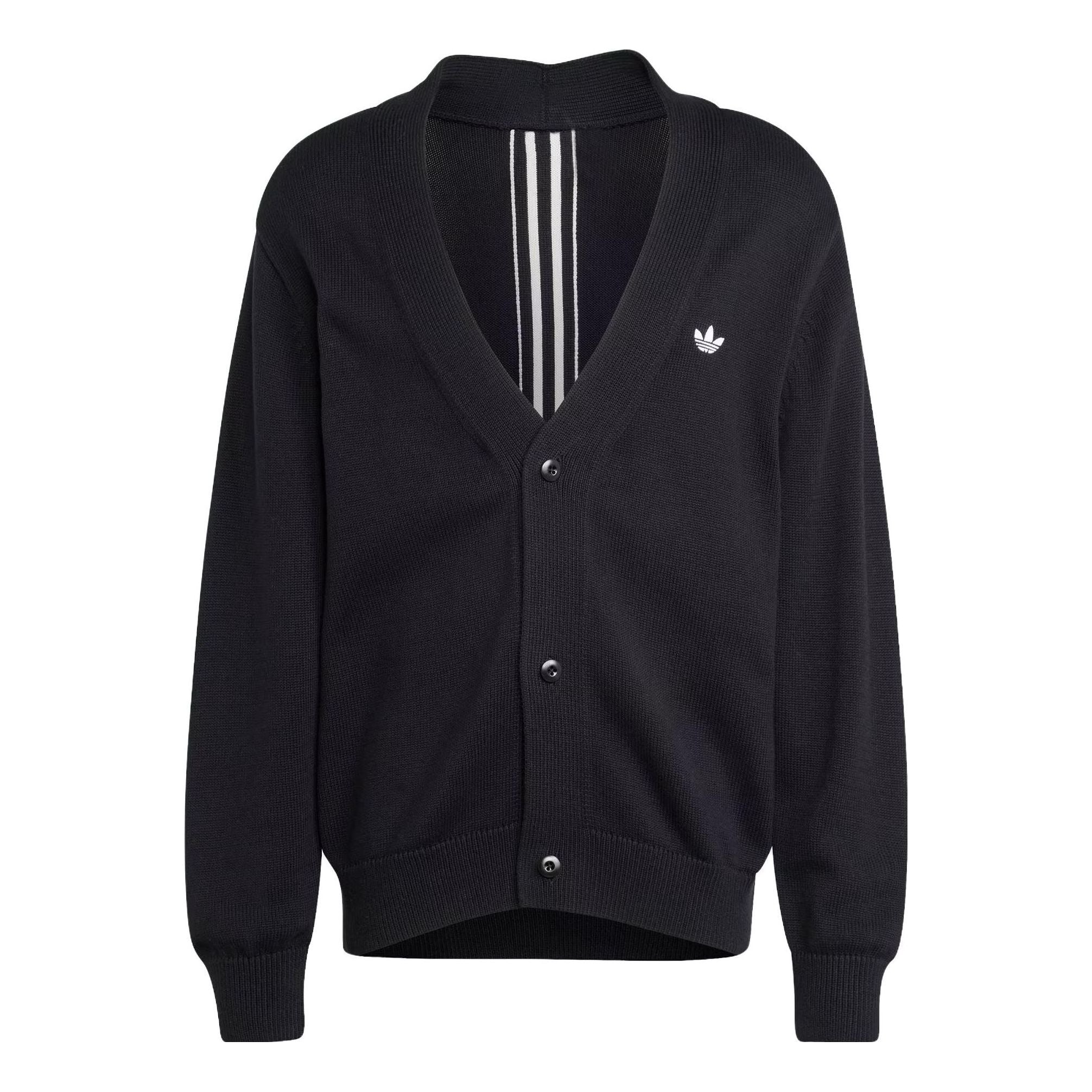

Кардиган adidas Originals Rifta Oversized Intarsia Cardigan 'Black' HZ0716, черный