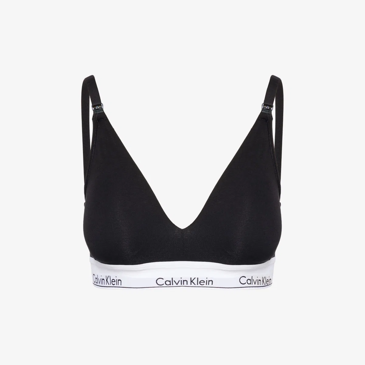 Бралетт из хлопка и модала с треугольным узором для беременных Calvin Klein, черный