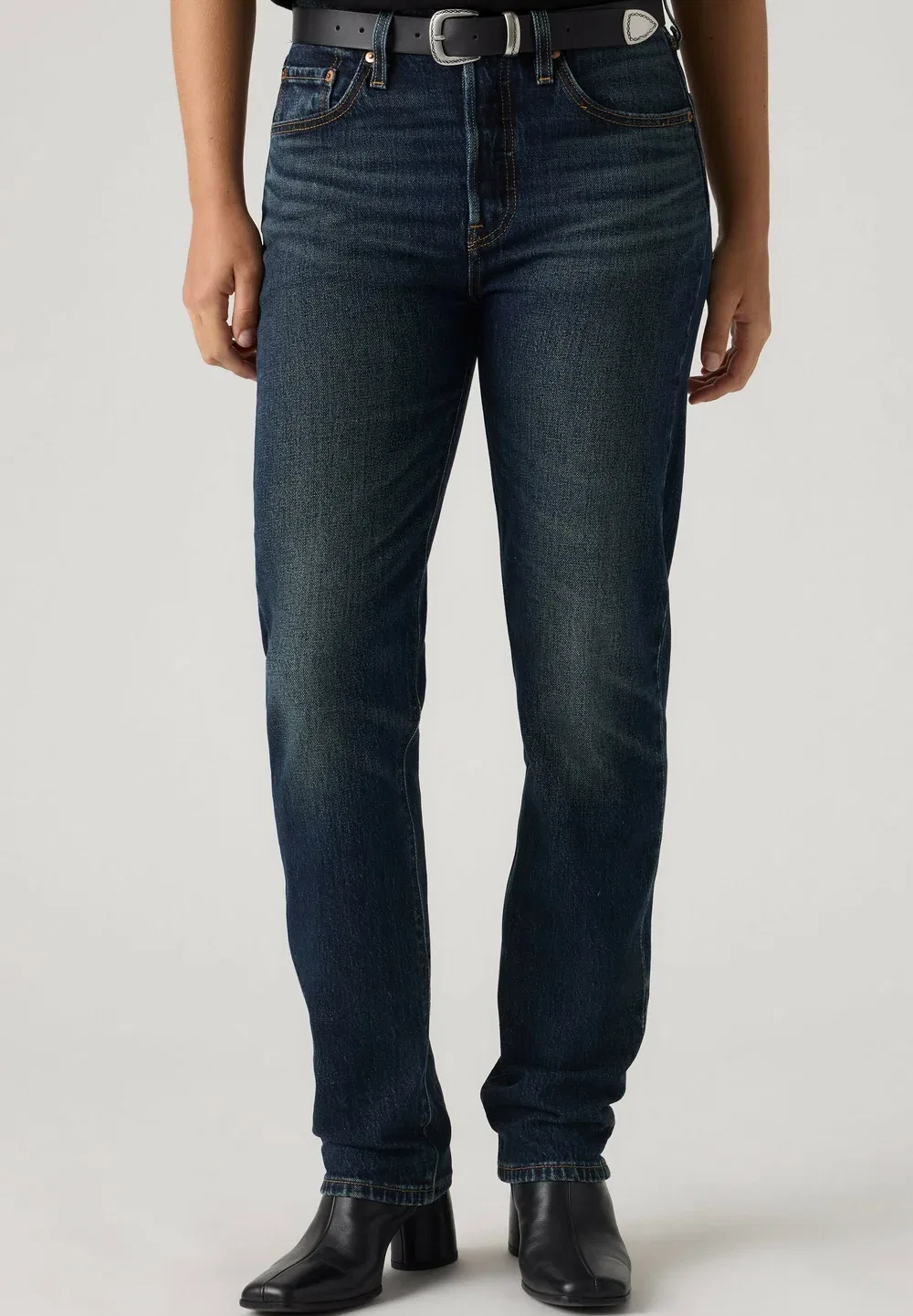 Женские джинсы 501 - джинсы прямого кроя Levi'S, Pretty Pleasing - Dark Indigo - Worn In -