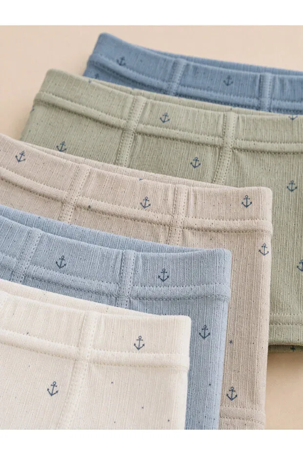 Детский комплект боксеров для мальчиков хлопковый Basics Little&Co, Multicolor 5 Pieces — фото 2