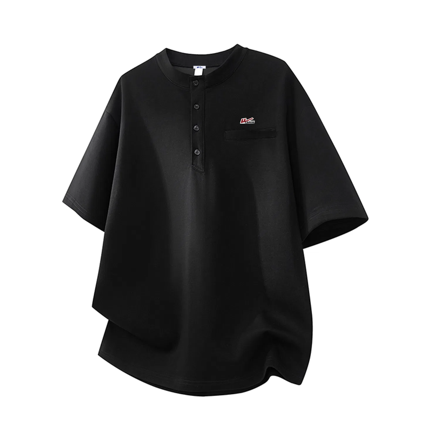 Футболка детская с воротником-стойкой Henry Collar, Black WARRIOR