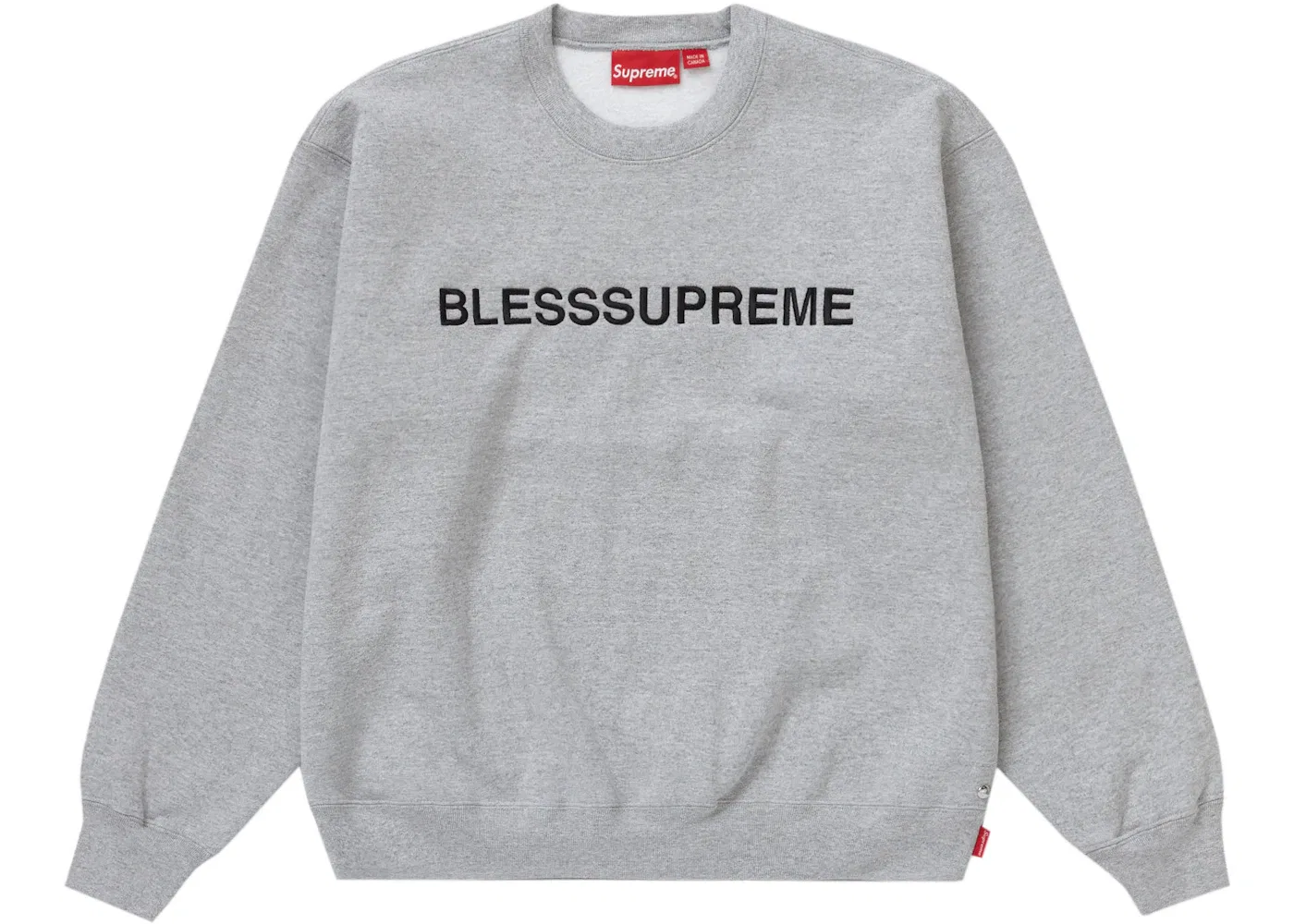 Мужской свитшот с круглым вырезом Supreme Crewneck, Heather Grey