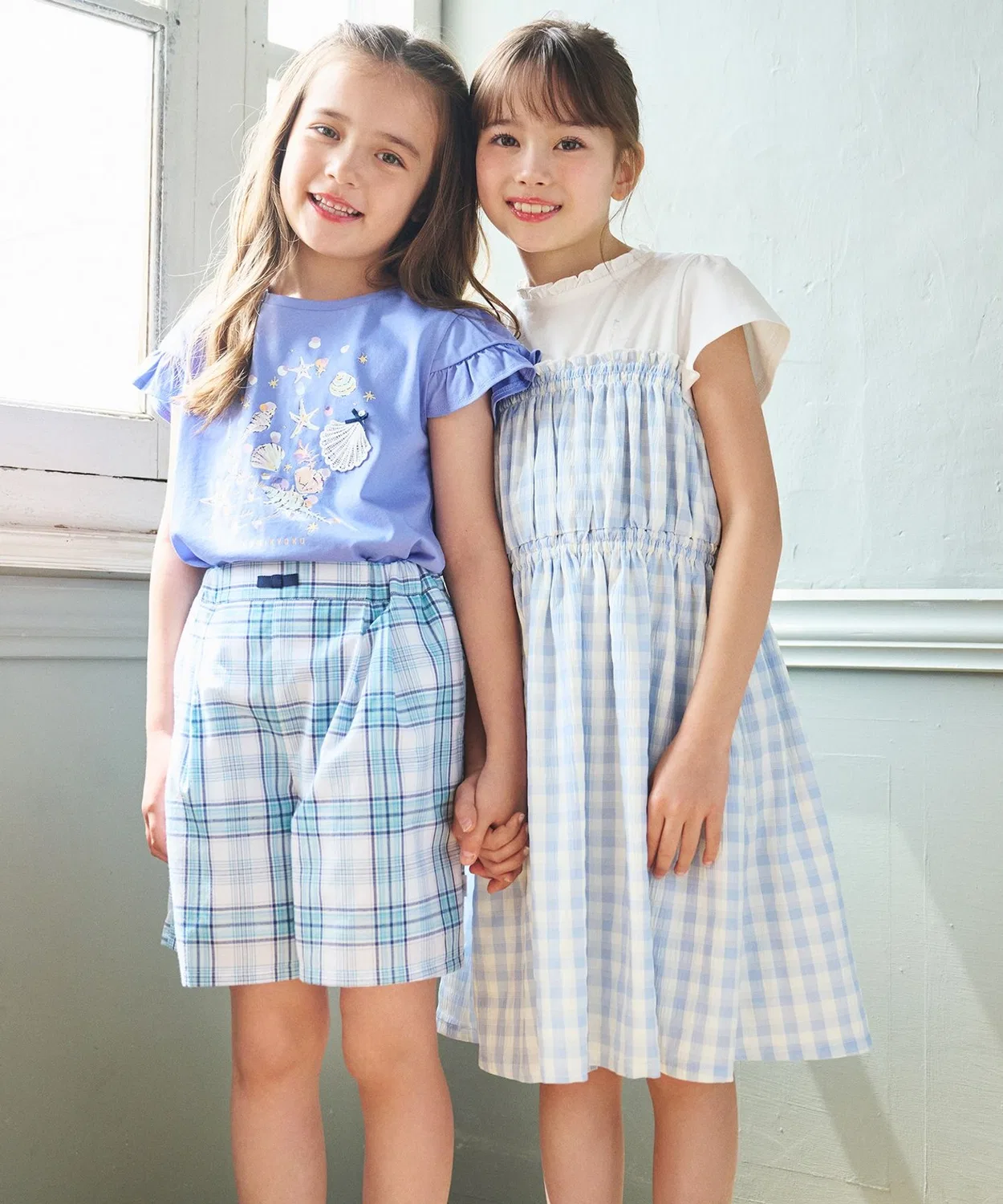 Детская футболка с длинным рукавомс принтом Sea Grow Frill Kumikyoku KIDS, Dark Blue — фото 3