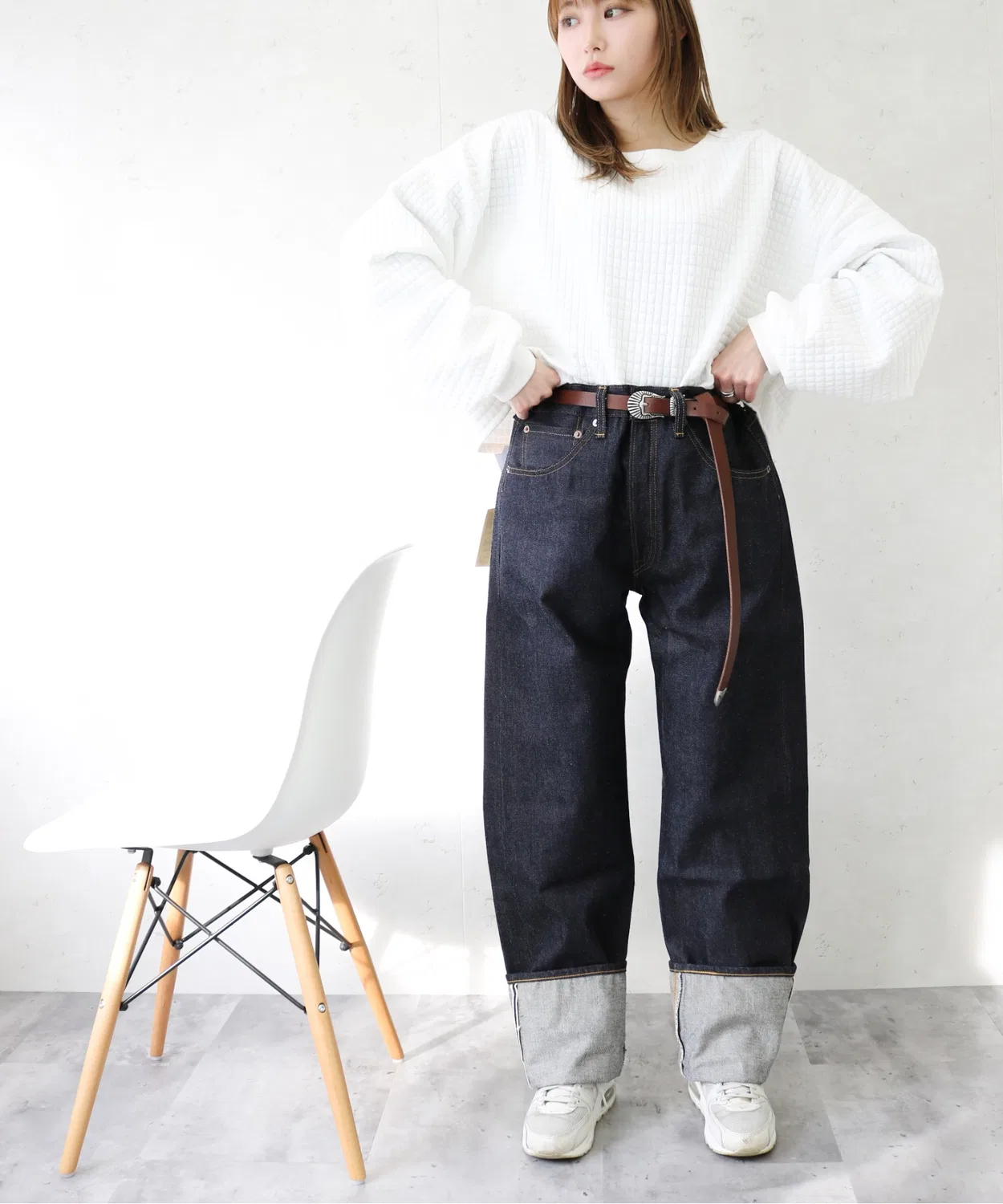 Мужские джинсы прямого кроя с логотипом Levi's 1955's 501, Dark Indigo Blue — фото 4