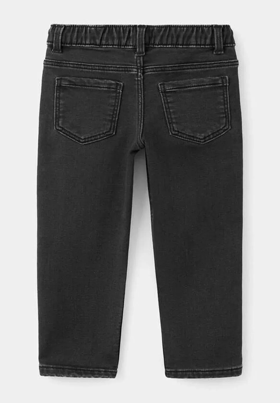 Детские джинсы свободного кроя Mango Kids, Black Denim — фото 2