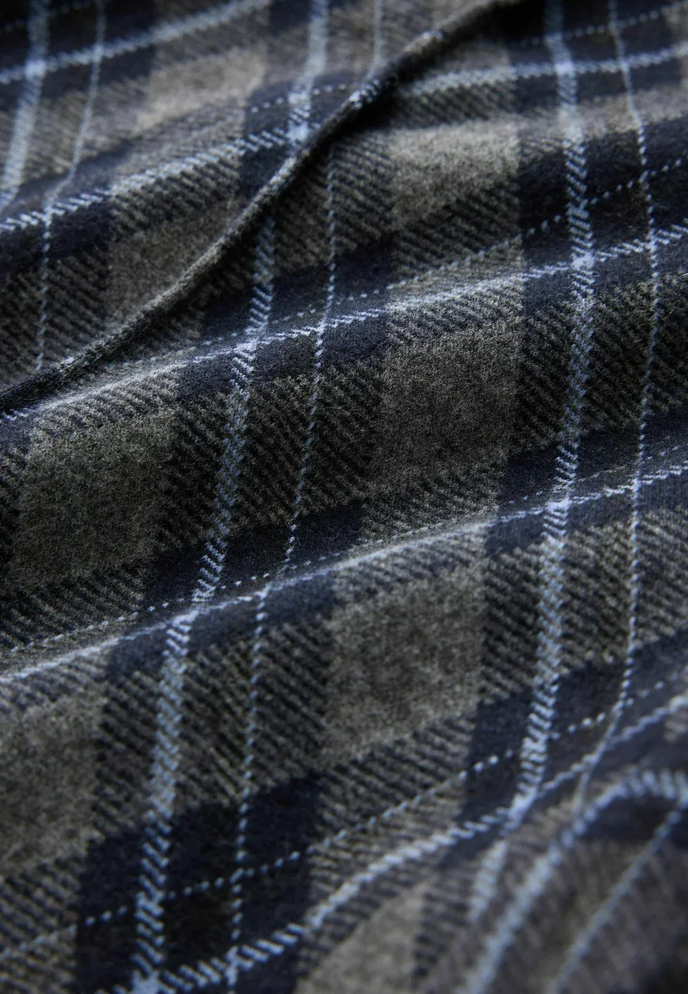 Брюки-Клеш из трикотажа с защипами, укороченные по крою Next, Blue Grey Check — фото 2