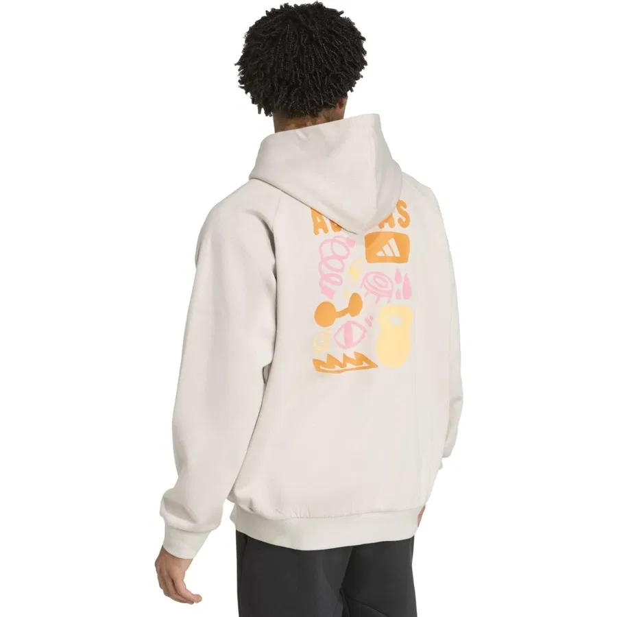 Свитшот с капюшоном Gfx Hoodie adidas, Бежевый — фото 2