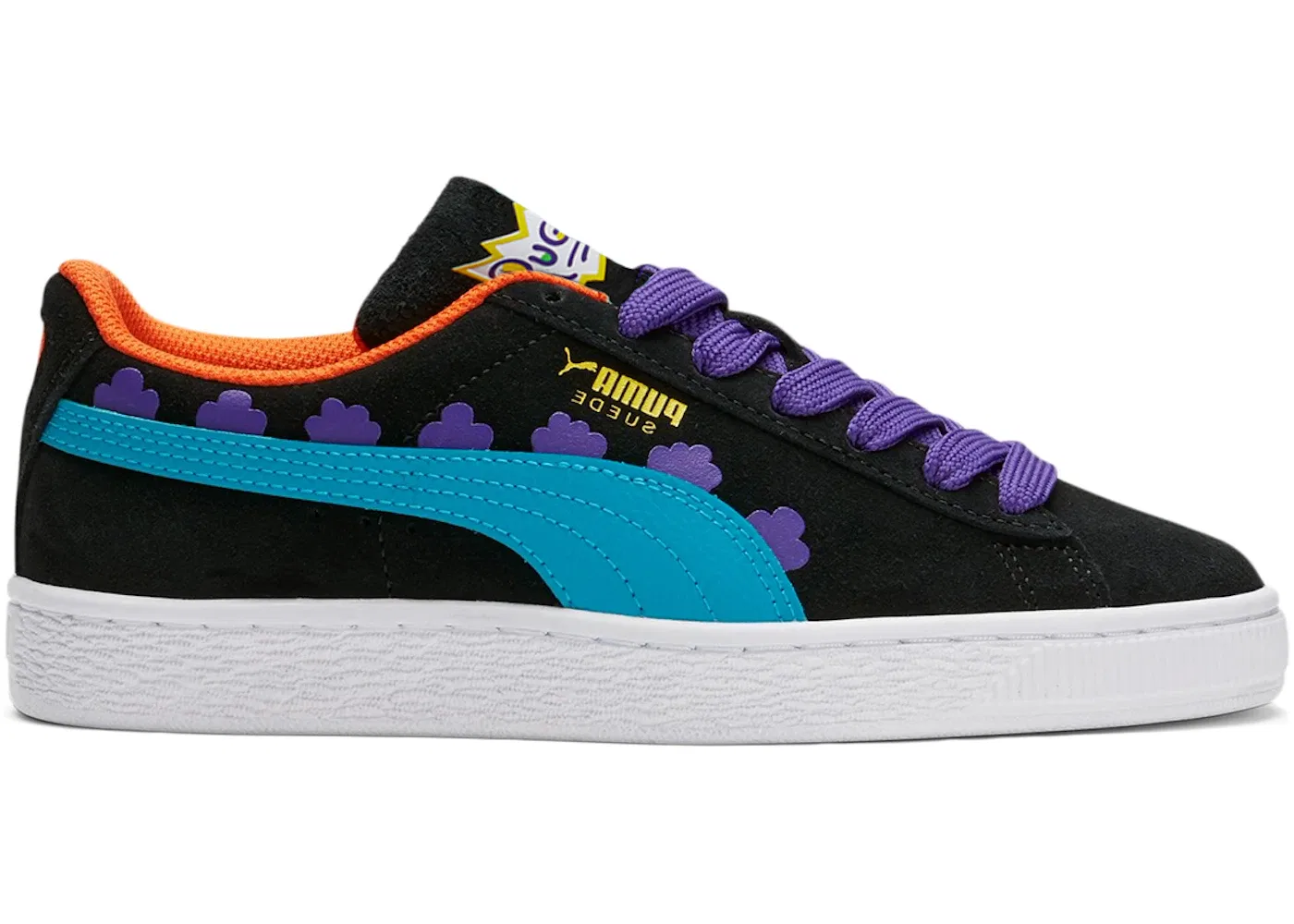 Детские кроссовки Lifestyle Puma Suede Puma Black-Caribbean Sea
