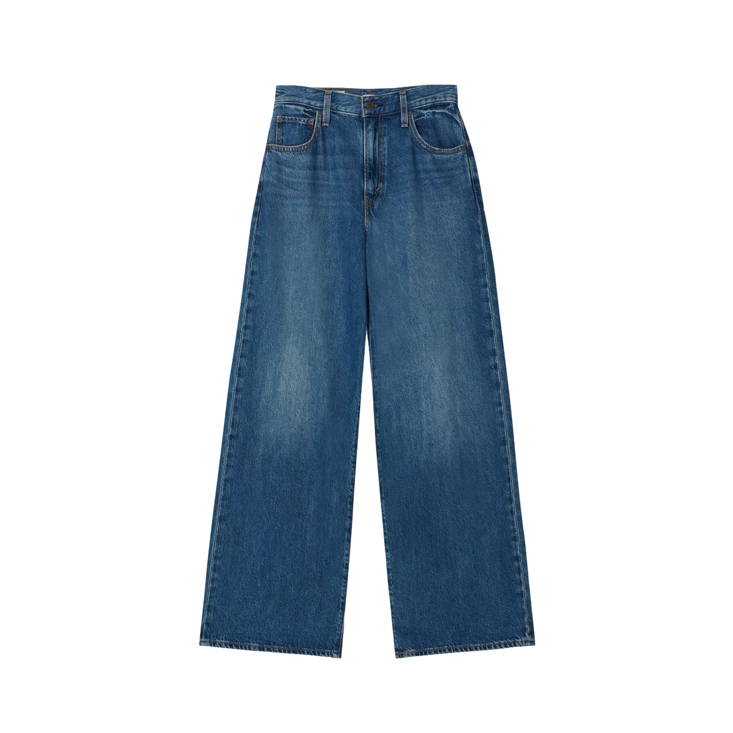 Женские джинсы свободного кроя с широкими штанинами, Medium Blue, Levis