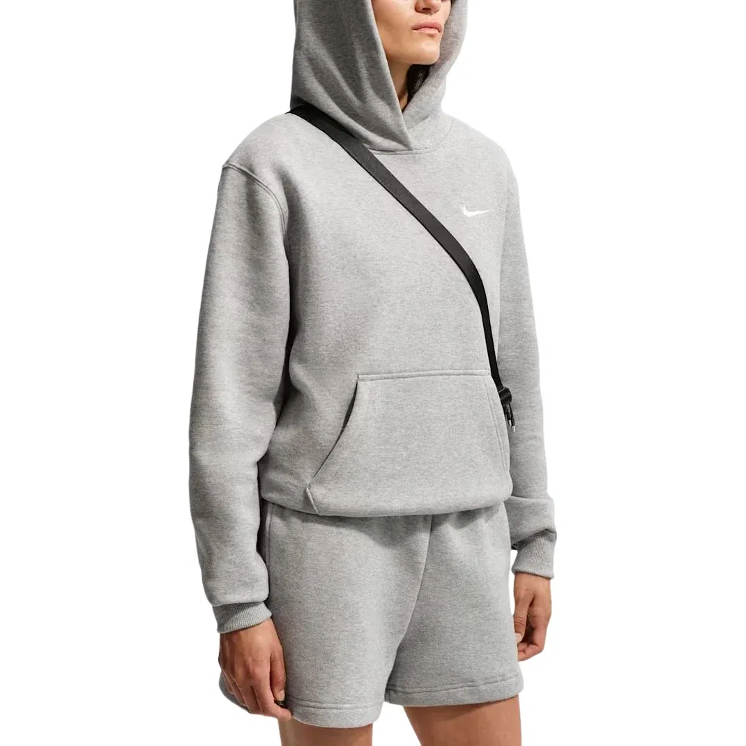 Женское худи Studio Fleece Medium Weight Hoodie 'Dark Grey Heather' Nike, Dark Grey Heather — фото 3