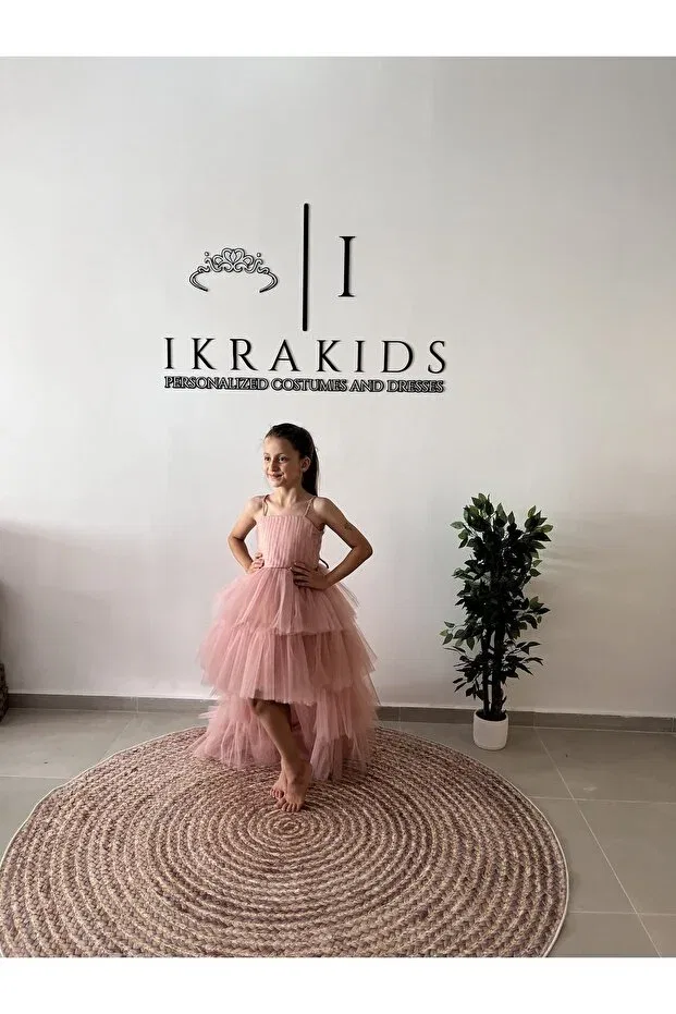 Детское платье для девочек с пайетками Ikrabutikbursa, Powder — фото 3