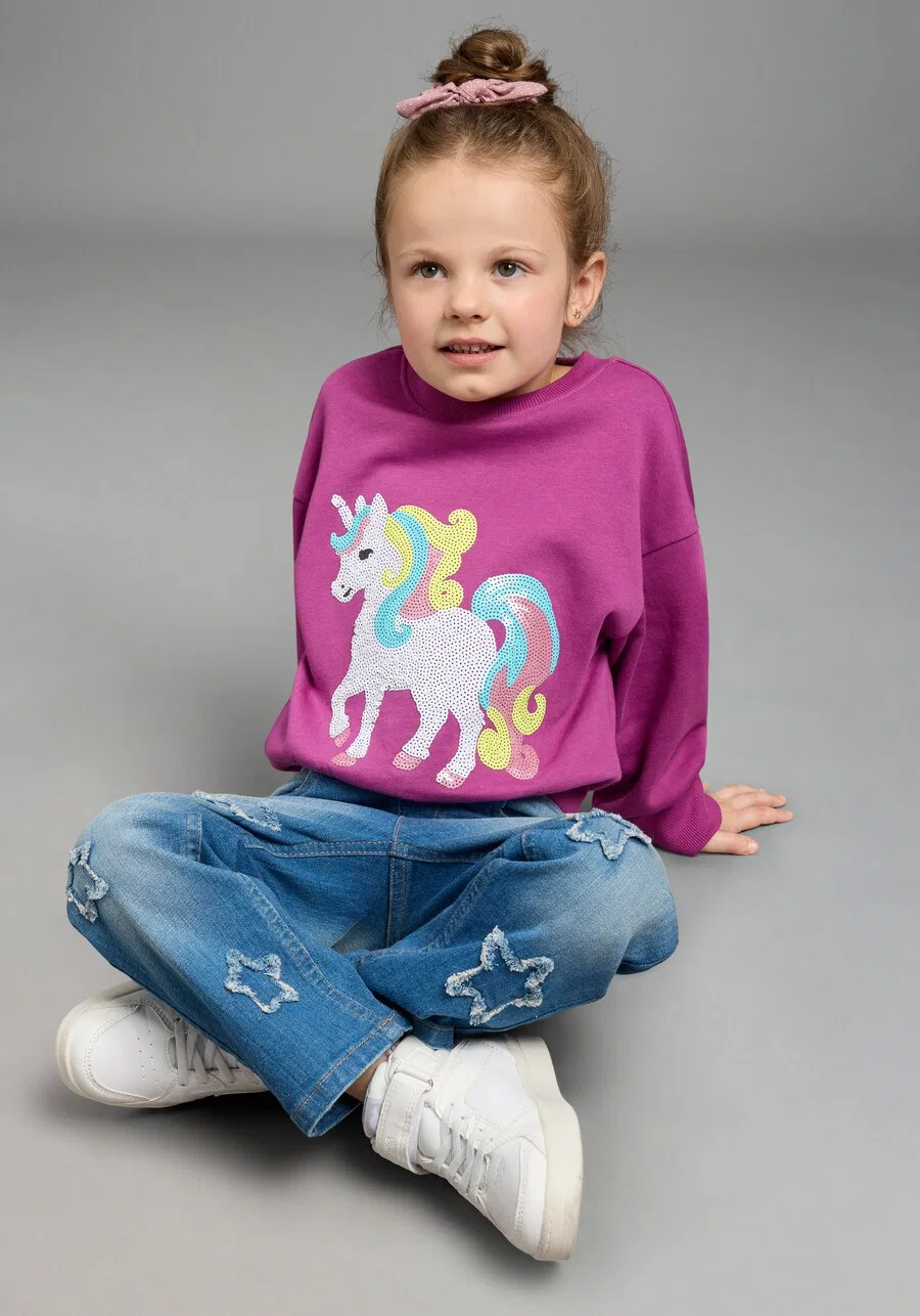 Толстовка Kidsworld цвета мадженты — фото 4