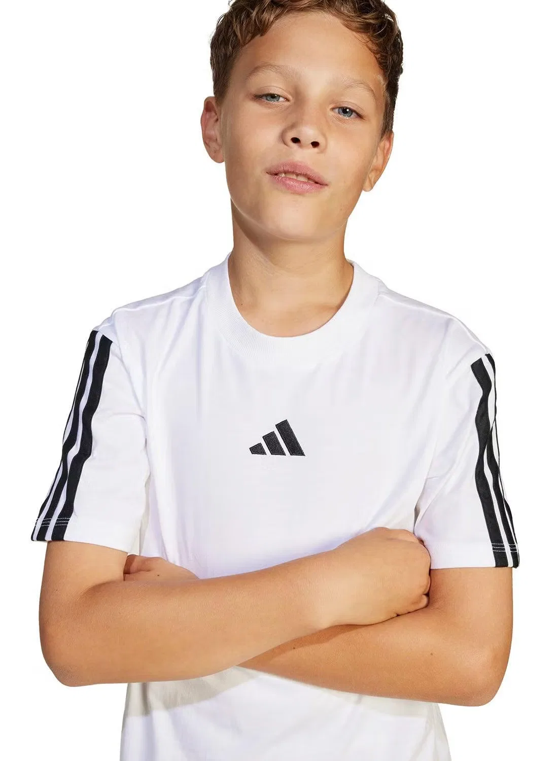 Футболка классического кроя Essentials Adidas, белый — фото 3