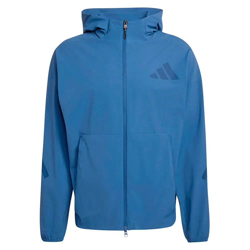 Худи на молнии Adidas ZNE Woven, синий