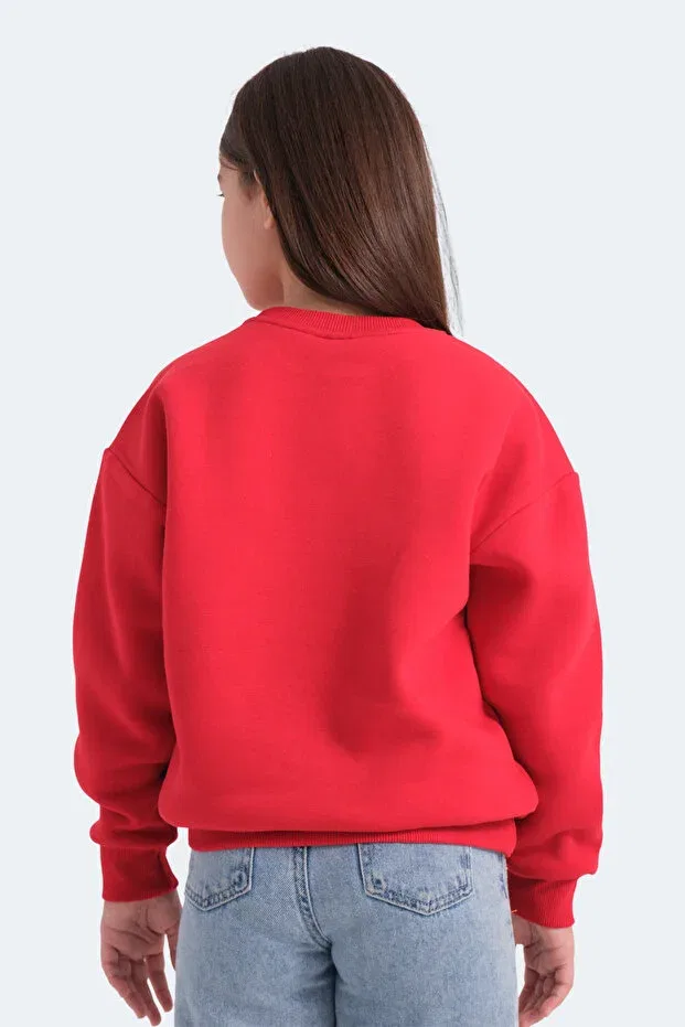 Детские свитшот для девочек с длинным рукавом Slazenger, Red — фото 2