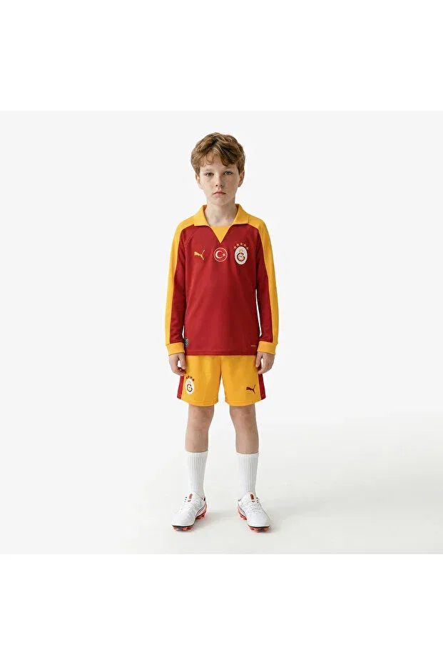 Детские шорты для девочек спортивные Galatasaray s.k retro kids' yellow football shorts Puma, 1279