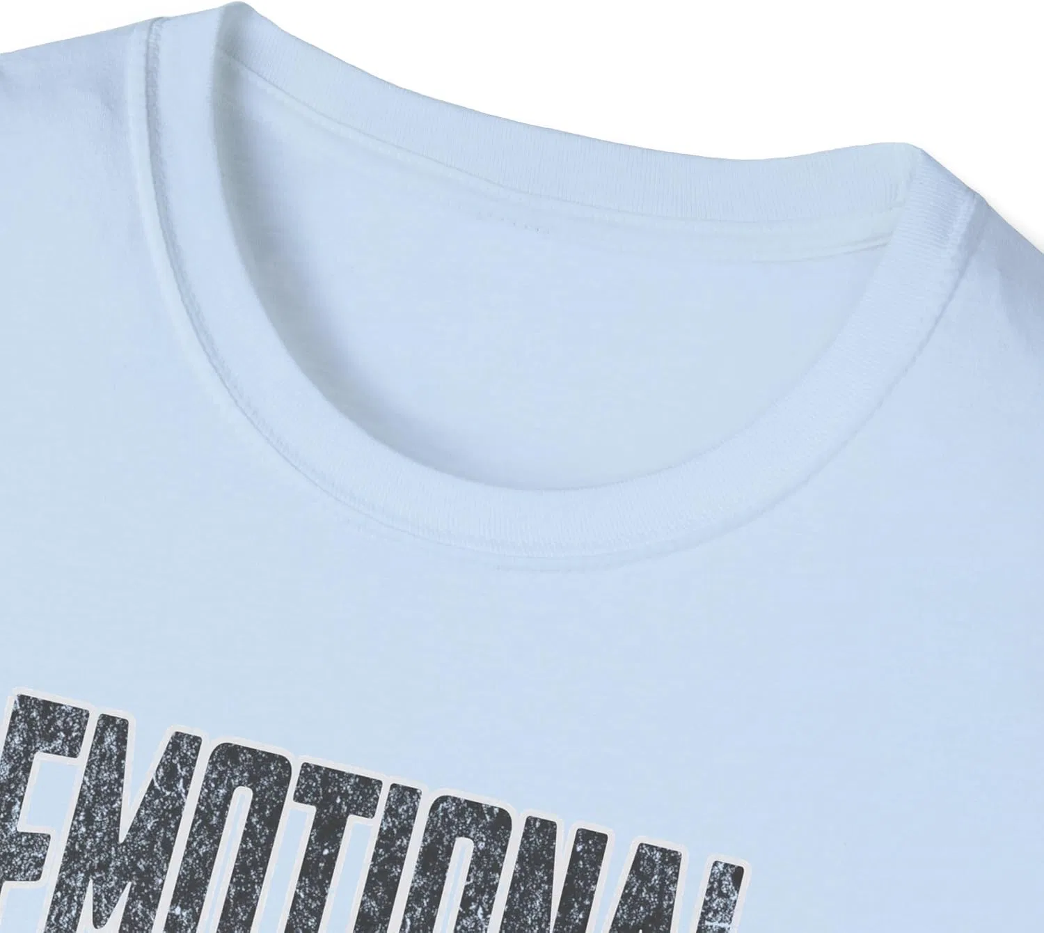 Женская футболка с принтом Emotional Support Husband Gildan 64000, Light Blue — фото 3