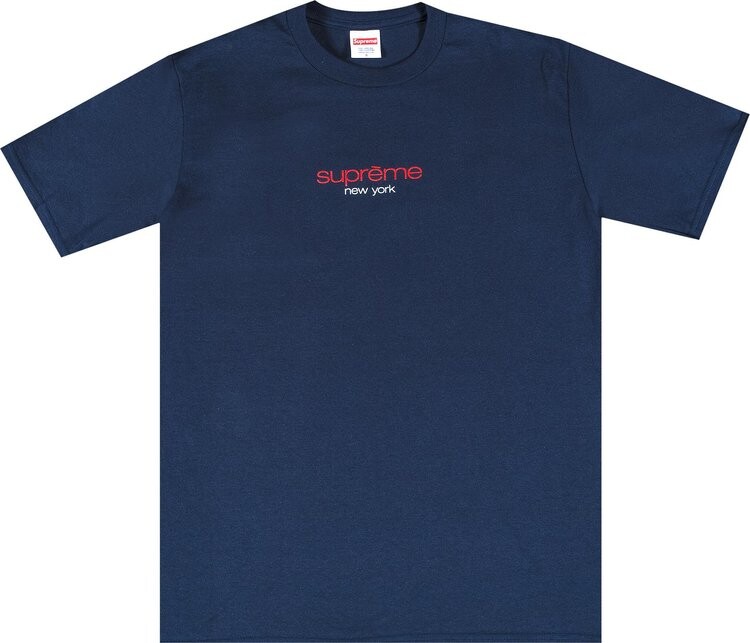 

Футболка Supreme Classic Logo Tee 'Navy', синий