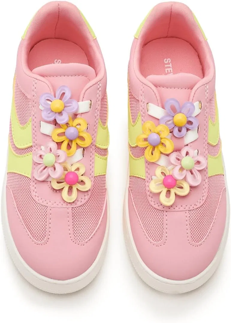 Детские кроссовки для девочек Steve Madden, Lime/Pink — фото 2