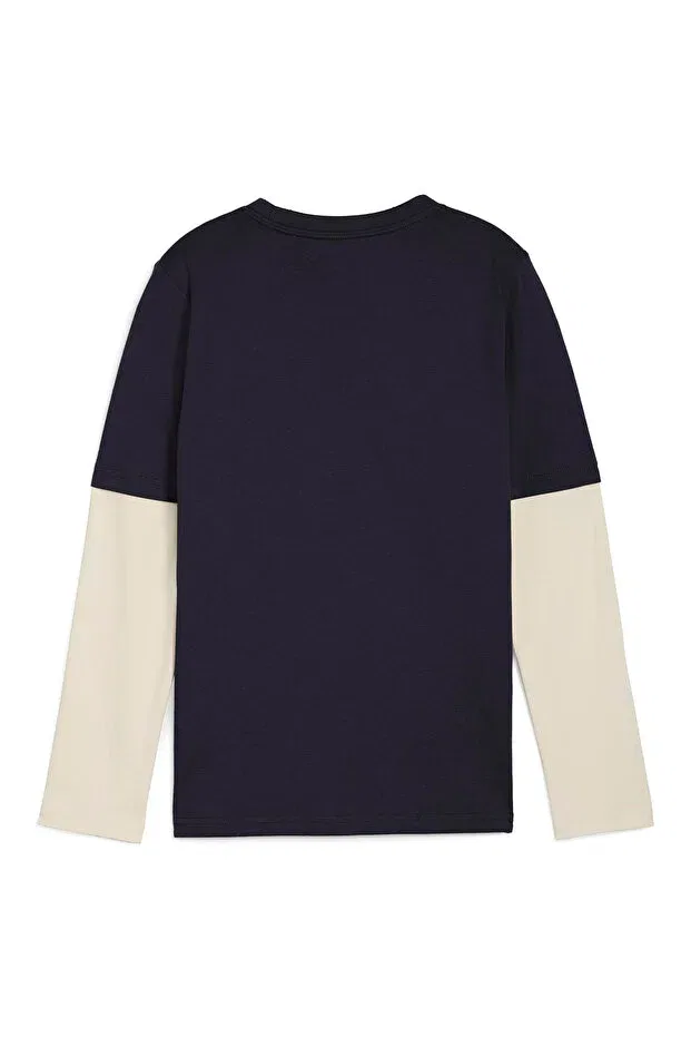 Детская футболка с принтом Mid 90s layered kids round neck t-shirt Puma, Multicolor — фото 4