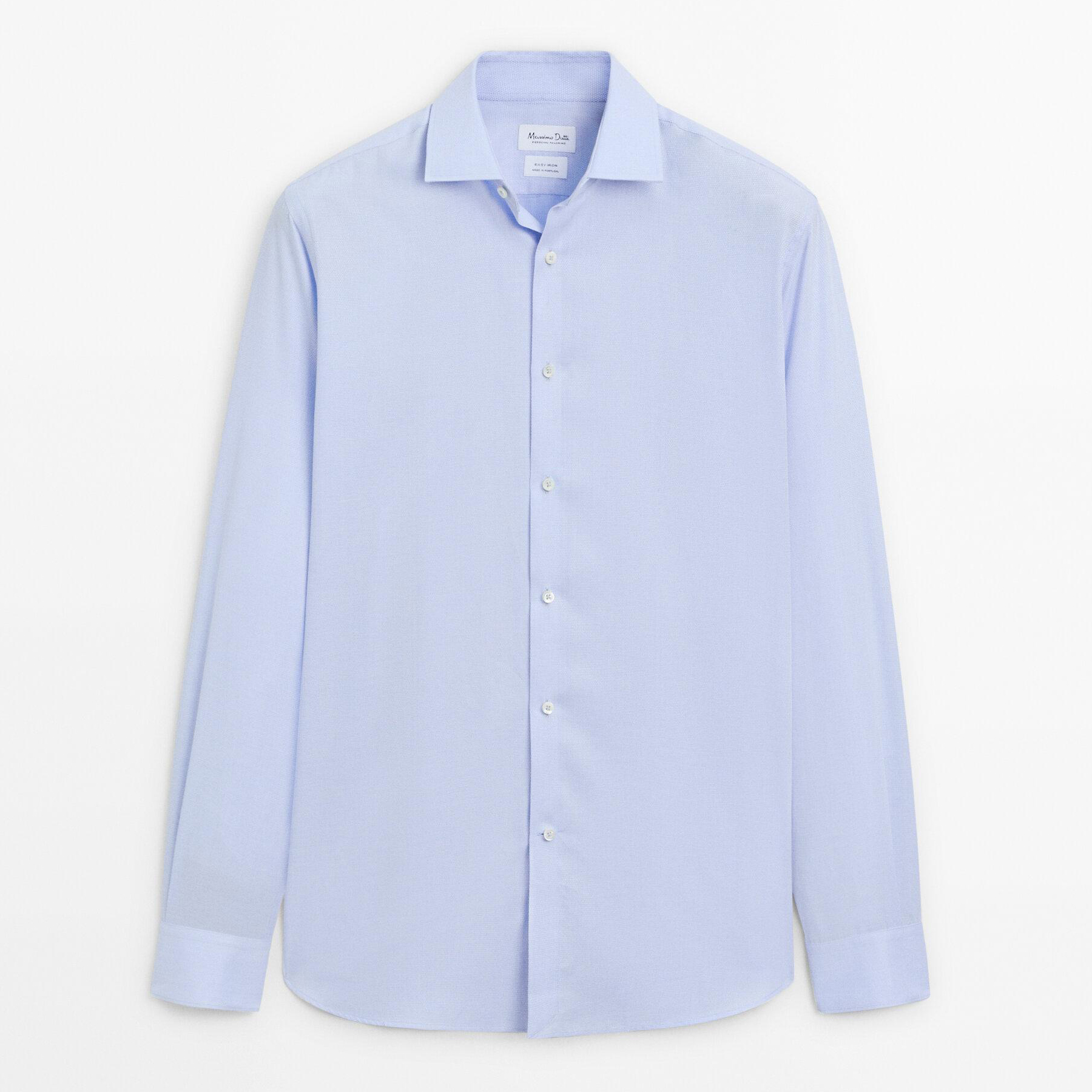 

Рубашка из 100% хлопка Massimo Dutti, голубой