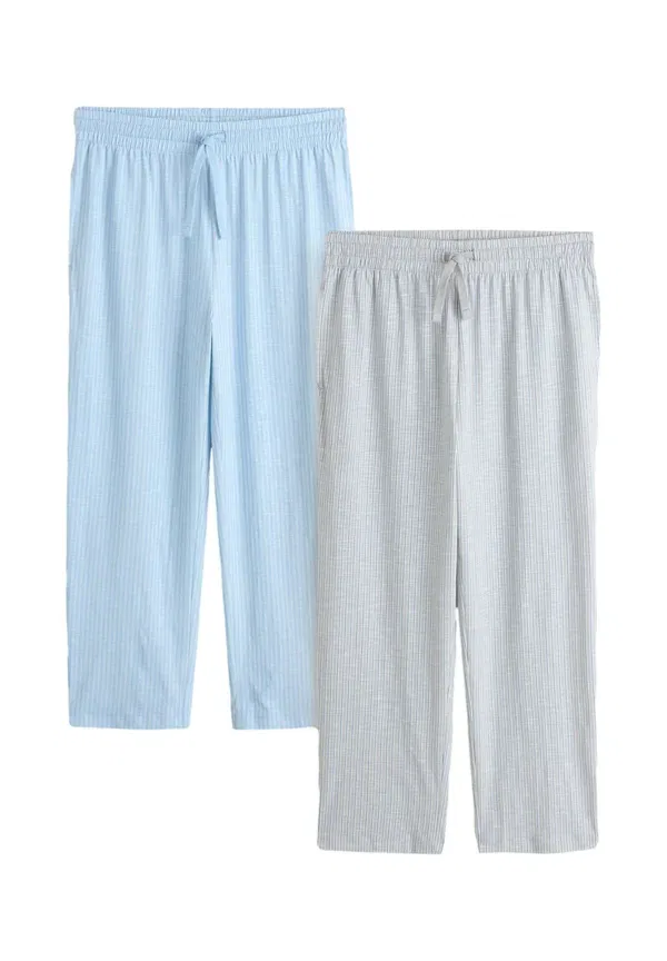 Пижамные брюки из хлопка 2-pack Next blue grey, синий/серый — фото 4