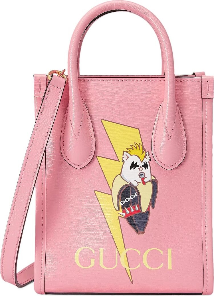 

Сумка Gucci Bananya Print Mini Tote Bag Light Pink, Розовый, Сумка Gucci Bananya Print Mini Tote Bag Light Pink