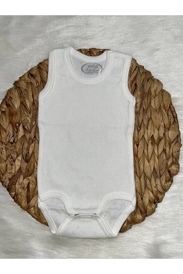 Детское боди с геометрическим принтом Yeka Bebe, Nude Color