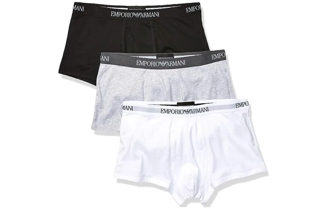 Мужские боксеры 3 шт. EMPORIO ARMANI, Black/Gray/White