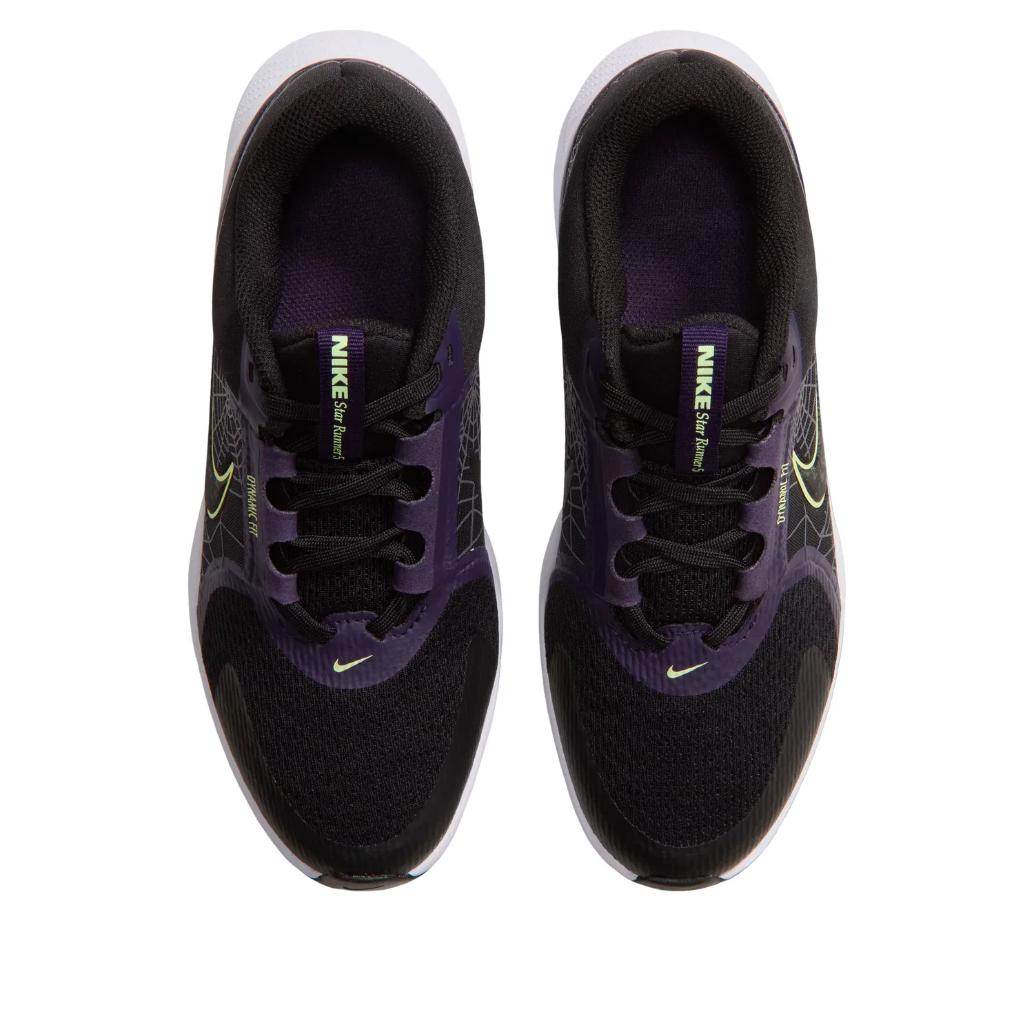 Детские кроссовки с сетчатым верхом Star Runner 5 SE 'Black Purple Dynasty' Nike, Black/Purple Dynasty/Barely Volt/Black — фото 3