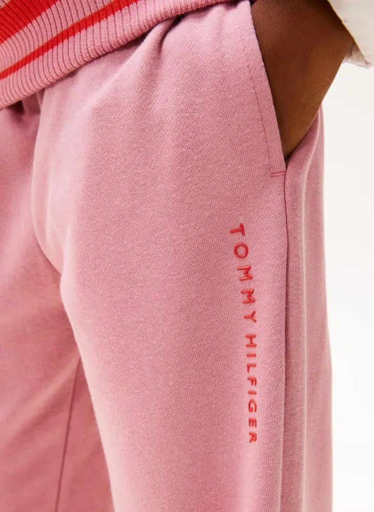 Спортивные штаны из флиса с логотипом Tommy Hilfiger, розовый — фото 3
