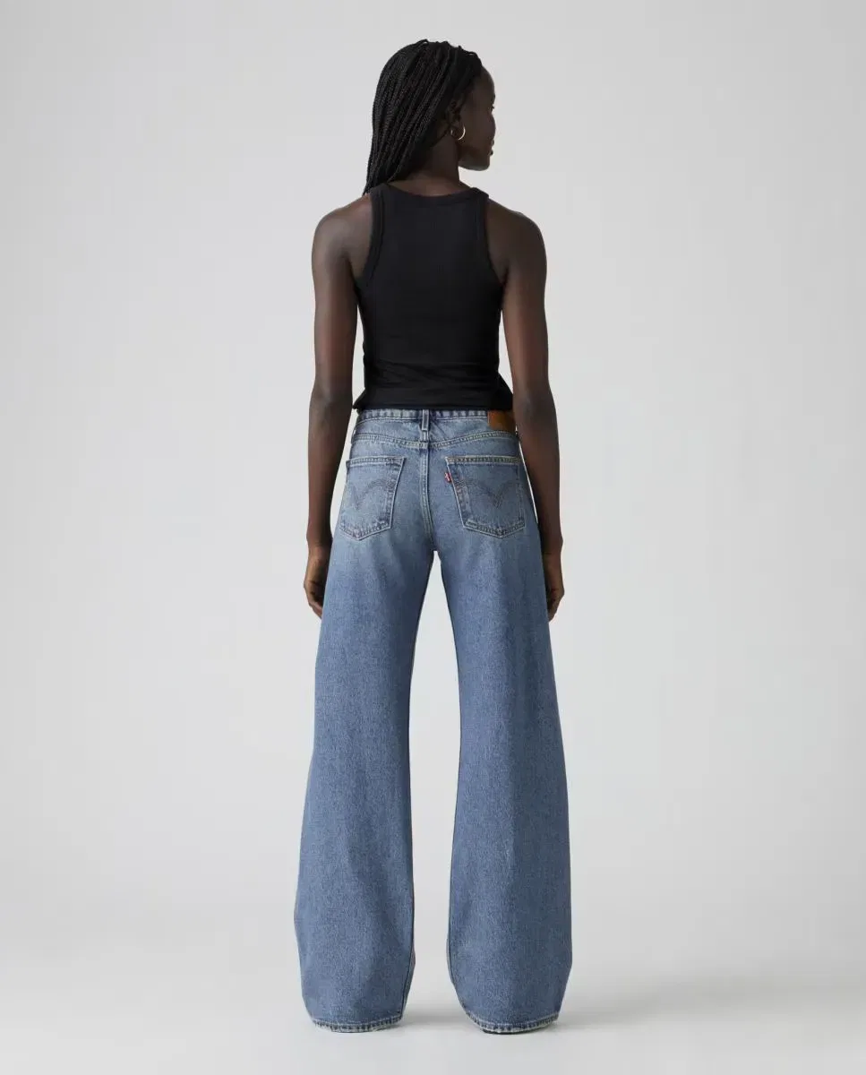 Женские джинсы прямого кроя с низкой посадкой Low Loose Levi's, Azul Claro — фото 2