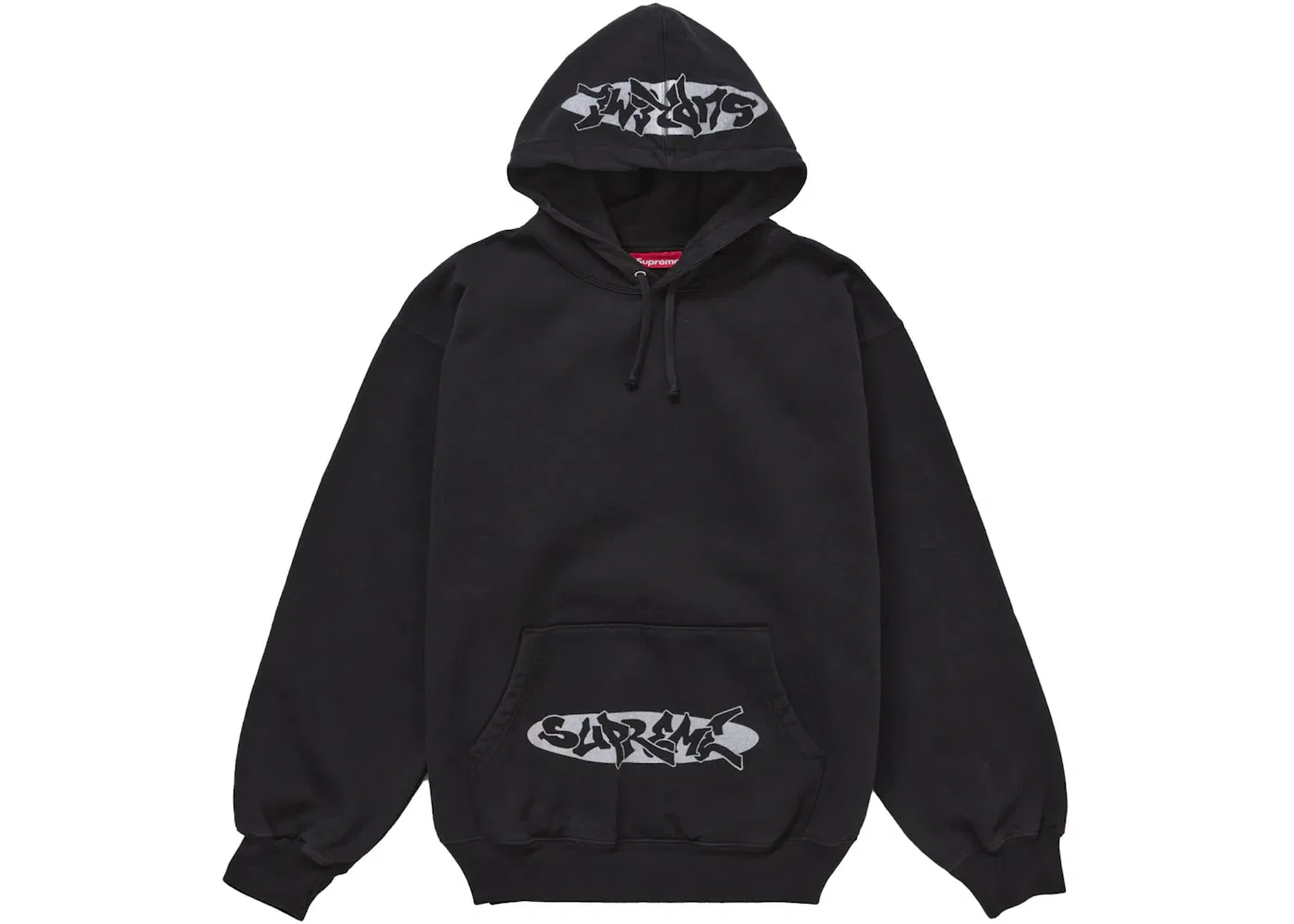Мужская худи с принтом Supreme New World Order, Black