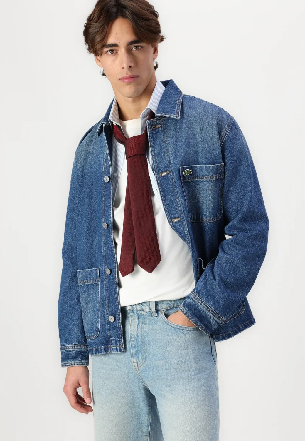 Джинсовые шорты Lacoste, Washed Bleach — фото 4